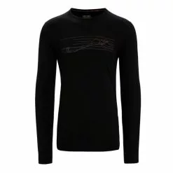 Icebreaker 200 Oasis LS Crewe Ski Stripes Mens